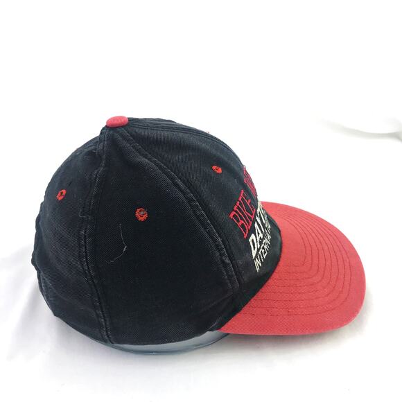 Vintage 1994 Daytona Bike Week Black Red Snapback Baseball Hat Cap - Picture 4 of 5